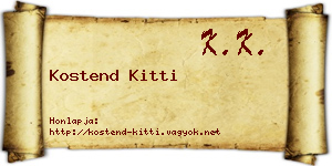 Kostend Kitti névjegykártya
